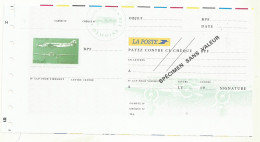 CURIOSITE SPECIMEN CHEQUE LA POSTE AVEC PA N° 60 NEUF TTB. - Andere & Zonder Classificatie