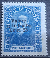 FIUME-Dr.GROSSICH-25 C-OVERPRINT VALORE GLOBALE 25 C-ERROR-RARE-MNH-ITALY-YUGOSLAVIA-CROATIA-1920 - Croacia