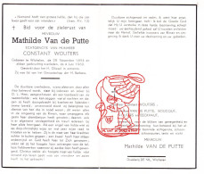 DP Mathilde Van De Putte ° Wichelen 1894 † 1960 X Constant Wouters // Boucqué Eeckhaut - Andachtsbilder