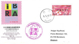 Taiwan 2009 Taipei Hibiscus Flower ATM IBRA Exhibition Essen Cover - Expositions Philatéliques