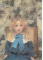 Art - Peinture - Fernand Khnopff - Portrait De Mademoiselle Van Der Hecht - Portrait D'enfant - Portret Van Mejuffrouw - - Peintures & Tableaux