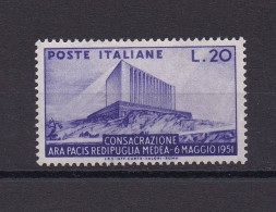 ITALIE 1951 TIMBRE N°594 NEUF AVEC CHARNIERE ARA PACIS - 1946-60: Neufs