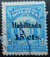 Bolivië Bolivia 1923 1924 (1b) Coat Of Arms Surcharged - Bolivia