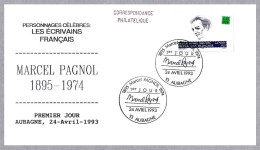 Escritor MARCEL PAGNOL - Writter. FDC Aubagne 1993 - Ecrivains