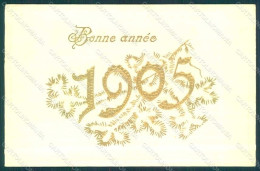 Greetings New Year 1905 Relief Postcard HR0779 - Altri & Non Classificati