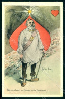 Artist Signed Noury G. French Politic Man Playing Cards Homme Campagne Pc HR1030 - Uomini Politici E Militari