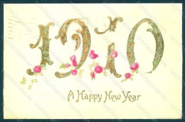 Greetings New Year 1910 Cupid Relief Postcard HR0793 - Altri & Non Classificati