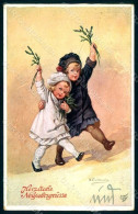 Artist Signed Fialkowska W. Children New Year Serie 1165 Postcard HR0910 - Altri & Non Classificati