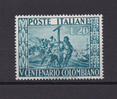 ITALIE 1951 TIMBRE N°597 NEUF AVEC CHARNIERE CHRISTOPHE COLOMB - 1946-60: Neufs