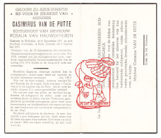 DP Casimirus Van De Putte ° Wichelen 1891 † Aalst 1953 X Rosalia Van Hauwermeiren // Boucqué Nachtergaele - Andachtsbilder