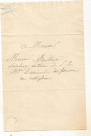 N°1876 ANCIENNE LETTRE A M BAILLARD SECRETAIRE DU MINISTRE DES FINANCES DE ( A Dechiffrer) PAS DE DATE - Documents Historiques