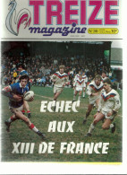 Treize Magazine  1982 Echec Aux XIII De France  Poster De  S .C .LIMOUX - Rugby