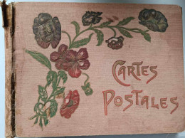 [-10%] Album Pour Cartes Postales - Couverture Tissus Décorée De Fleurs - Dim:39/28/3cm - Alben, Binder & Blätter