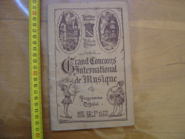 1926 PROGRAMME OFFICIEL Grand Concours International De Musique Ville De Troyes - Sonstige & Ohne Zuordnung