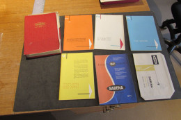 SABENA - COFFRET PUBLICITAIRE AVEC 6 BROCHURES - EDITION DE 1961 - PRESENTATION DES SERVICES DES APPAREILS/ VOIR SCANS - Transports