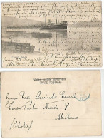 Congo Belge Port De Matadi B/w Pcard Stampless Boma 23may1903 X Italie Par Lieutenent Italien De L'Armée Belge - Briefe U. Dokumente