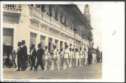 Peru Iquitos Official Parade Old Real Photo PC 1931 Mailed. Army Officiers Soldiers - Peru