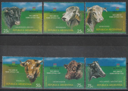 ARGENTINE - N°2040/5 ** (1998) Têtes De Bovins - Unused Stamps