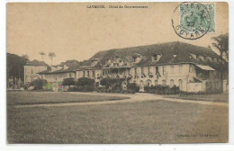 Cayenne France Guyane Hotel Du Goevernement Sepia Carte Avec C.5 Serie Coloniale 7dec1922 Non Voyagée - Other & Unclassified