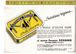 SOLDE 2002 - SARDINES REGIME - LA MAISON FRANCOIS SCHANG DE PONT CROIX BRETAGNE - Advertising