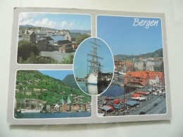 Cartolina Viaggiata "BERGEN, NORWAY" Vedutine 1994 - Noruega