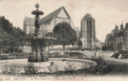 FRANCE - Orléans - Vue Sur La Place Gambetta Et L'Eglise Saint Paterne - L L - Fontaine - Carte Postale Ancienne - Orleans