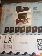 FEUILLES LX DAVO DE FRANCE POUR 1994 (AVEC POCHETTES) F 216/220+B14+CN12+C/D8 - Vordruckblätter