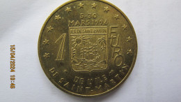 1 EURO - ILE  SAINT-MARTIN - 5 Au 30 Mars 1996 - Caraibes Françaises - Euro Der Städte