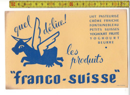 SOLDE 2002 - FRANCO SUISSE LAIT - CREME - FONTAINEBLEAU YOGHOURT BEURE - Advertising