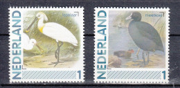 Nederland Persoonlijke Zegels: Vogels, Birds, : Lepelaar + Meerkoet ; Spoonbill + Coot - Nuevos