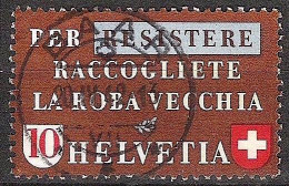 Schweiz Suisse 1942: PER RESISTERE Zu 256 Mi 407 Yv 377 Mit Voll-Stempel BAAR 20.IV.42 (Zumstein CHF 8.00) - Oblitérés