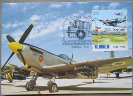 ISRAEL 1998 MAXIMUM CARD POSTCARD SPITFIRE MK 9 STAMP POSTAL SERVICES CARTOLINA CARTE POSTALE POSTKARTE CARTOLINA - Maximum Cards