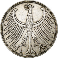 République Fédérale Allemande, 5 Mark, 1956, Stuttgart, Argent, TTB+ - 5 Marchi