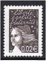 France N° 3444c XX  Marianne Du Bicentenaire 0.02 € Variété 2 Bandes De Phosphore TB - Ungebraucht