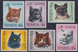 1965 Yemen Kingdom 173-178 Cats 10,00 € - Domestic Cats