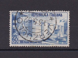 ITALIE 1952 TIMBRE N°623 OBLITERE FOIRE DE MILAN - 1946-60: Oblitérés