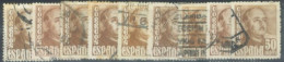 SPAIN,  1948/49, GENERAL FRANCO STAMPS QTY. 9 DISCOUNTED ( SPECIAL OFFER ) , # 765, USED. - Used Stamps