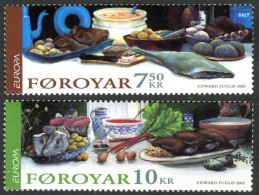  Tema Europa -    CEPT  Feroe 2005. Gastronomía  (2 Sellos) - Nº 524/525        - Faroe Islands