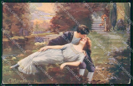 Artist Signed Montaguti Kiss Romantic Couple Serie 305 Cartolina XP8451 - Other & Unclassified