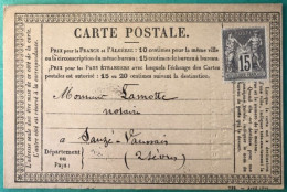 France N°77 Sur Carte Précurseur, Pas De Cachet - (A1272) - 1877-1920: Periodo Semi Moderno