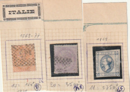 /// ITALIE  ///  Premiers Timbres Les 3 Timbres  - Usados