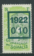 Cote Des Somalis N° 101 X : Tim. Surchargés : 0 F.10 Sur 5 C.  Trace De Charnière Sinon TB - Used Stamps