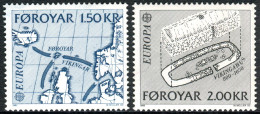  Tema Europa -    CEPT  Feroe 1982 E"ventos Históricos"  (2 Sellos) - Nº 64/65  - Färöer Inseln