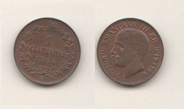 Italie 1 Centesim0 Cent 1904 Italy Italia Regno Roma Mint Copper Coin - 1900-1946 : Victor Emmanuel III & Umberto II