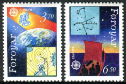  Tema Europa -    CEPT  Feroe 1991. "Europa Y El Espacio" (2 Sellos) - Nº 211/2 - Faroe Islands