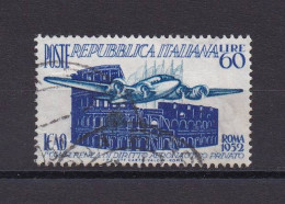 ITALIE 1952 TIMBRE N°635 OBLITERE AVION - 1946-60: Oblitérés
