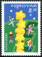  Tema Europa -    CEPT  Feroe 2000. Columna De Estrellas - Nº 364       Feroe 2 - Färöer Inseln