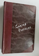 Album Pour Cartes Postales Anciennes - Couverture Imitation Peau De Serpent Marron - Dim:24/20/5cm - Alben, Binder & Blätter