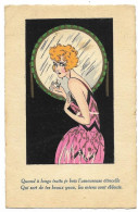 Quand à Longs Traits Je Bois L'amoureuse étincelle... Femme Illustrée  Etablissements Artistiques Parisiens 1926 N°1292 - Mujeres