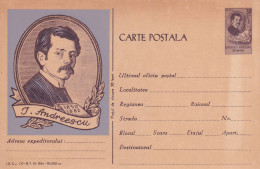 A24364  -  ION ANDREESCU, PAINTER, PC STATIONERY, ENTIER POSTAL, 1961, Postal Stationery - Entiers Postaux